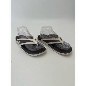 Adidas Women's Size 6 Flip Flops Thong Sandals Black White